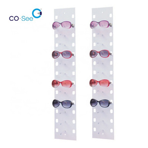 Acrylic Eyeglasses Frame Riser Display Stand Wall Mounted Sunglasses Rack Holder PVC Eyewear Display