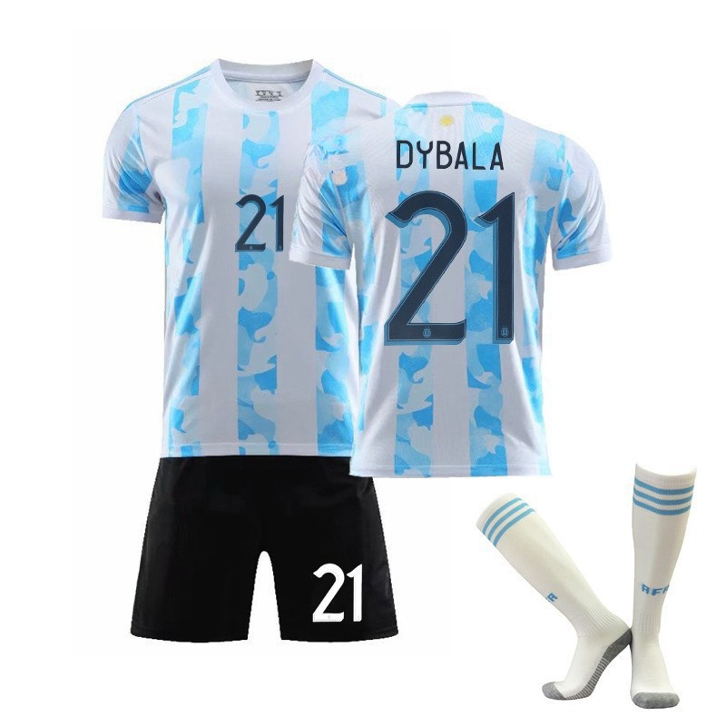 Factory Direct Selling 2021 Football Shirts Argentina 21 No. 10 Messi Soccer Jersey Uniforms Soccer Wear Kit Argentina Jersey