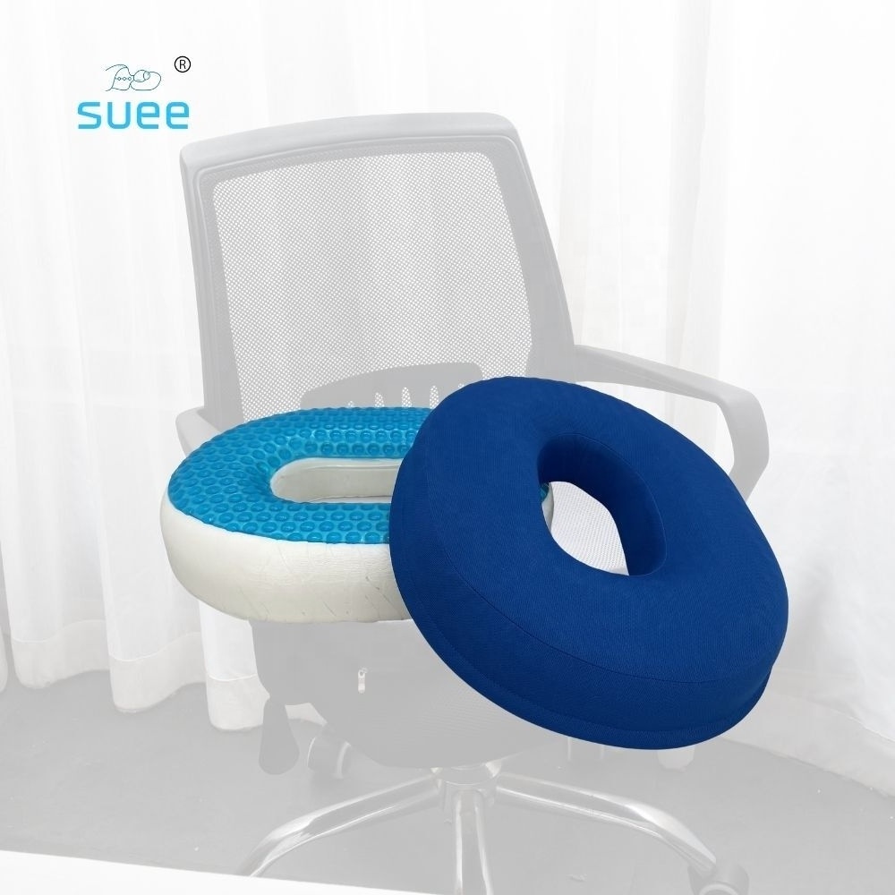 Factory Direct Mold Tailbone Gel Hemorrhoid Round Ring Donut Silicone Cooling memory foam Seat Cushion