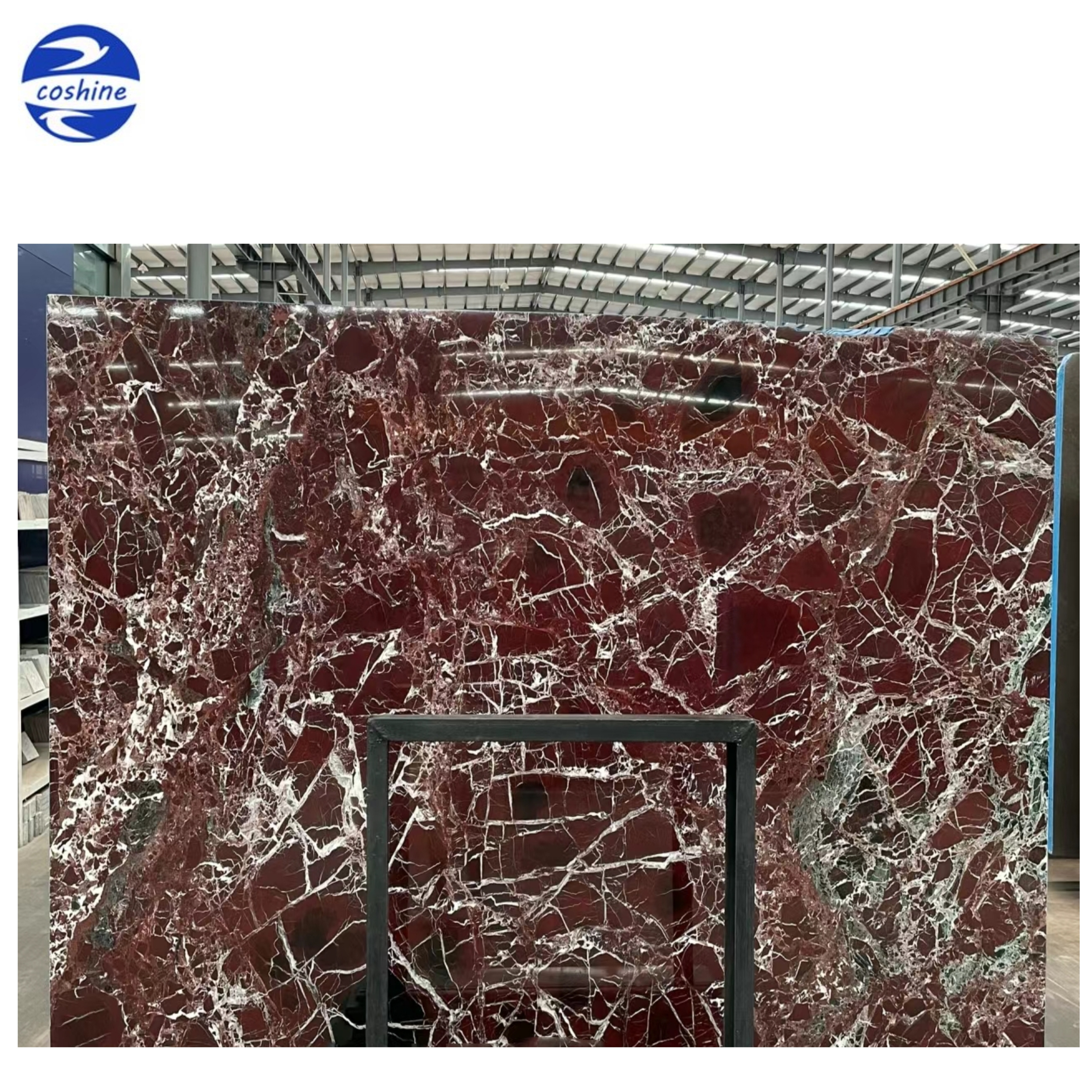 Natural Brown Rose Red Polished Marble Red Rosso Levanto Red Marble With White Veins