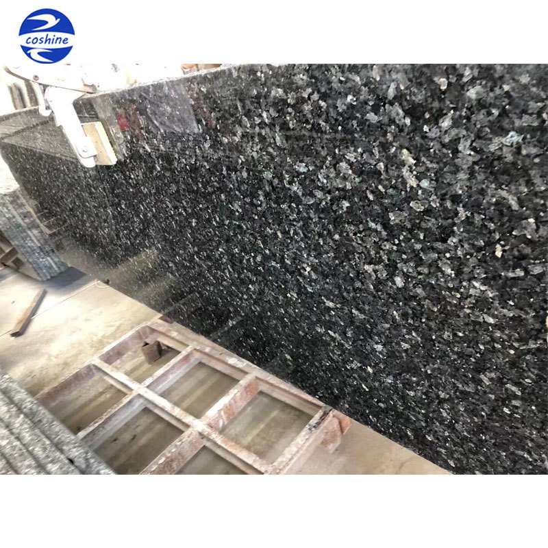 Cheap price 2cm 3cm gang saw slab blue pearls natural granite slab