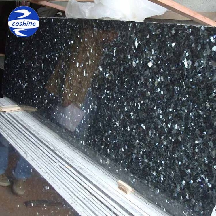 Natural Black Blue Emerald Pearl Granite Price For Kitchen Design