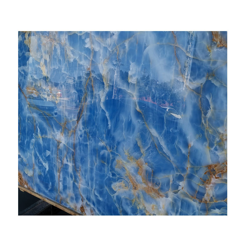 Natural Materials Blue Onyx Slab Marble Stone Slabs For bathroom Vanity Top