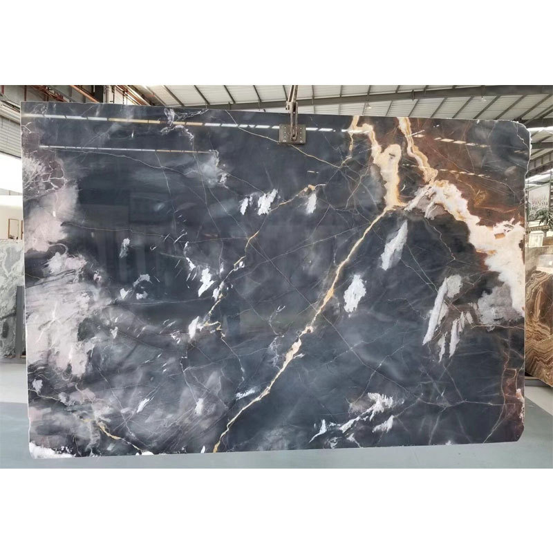 Fantasy natural marble blue green white quartzite stone slabs for countertops