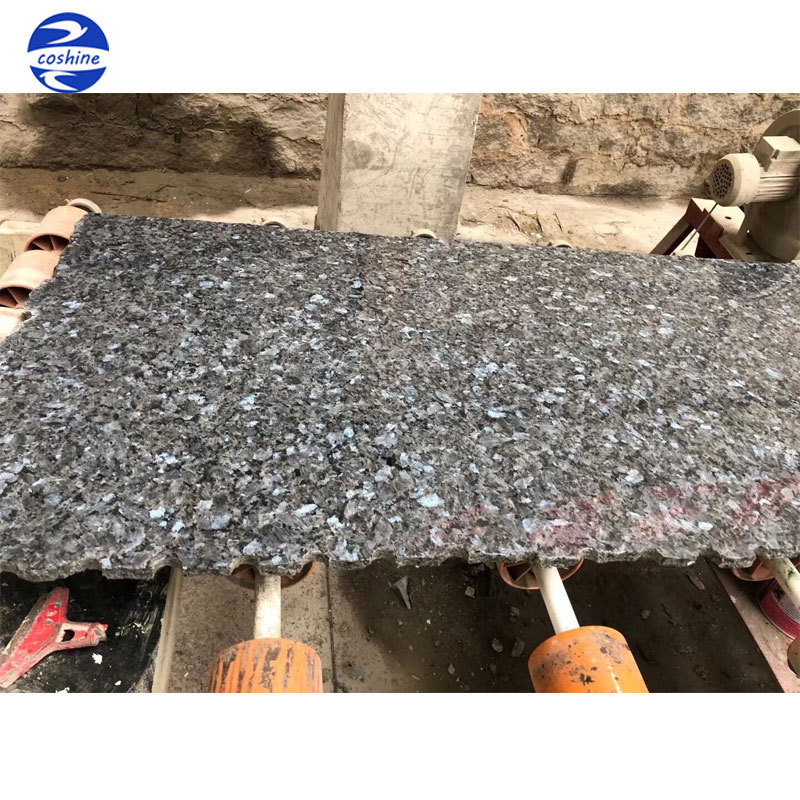 Cheap price 2cm 3cm gang saw slab blue pearls natural granite slab