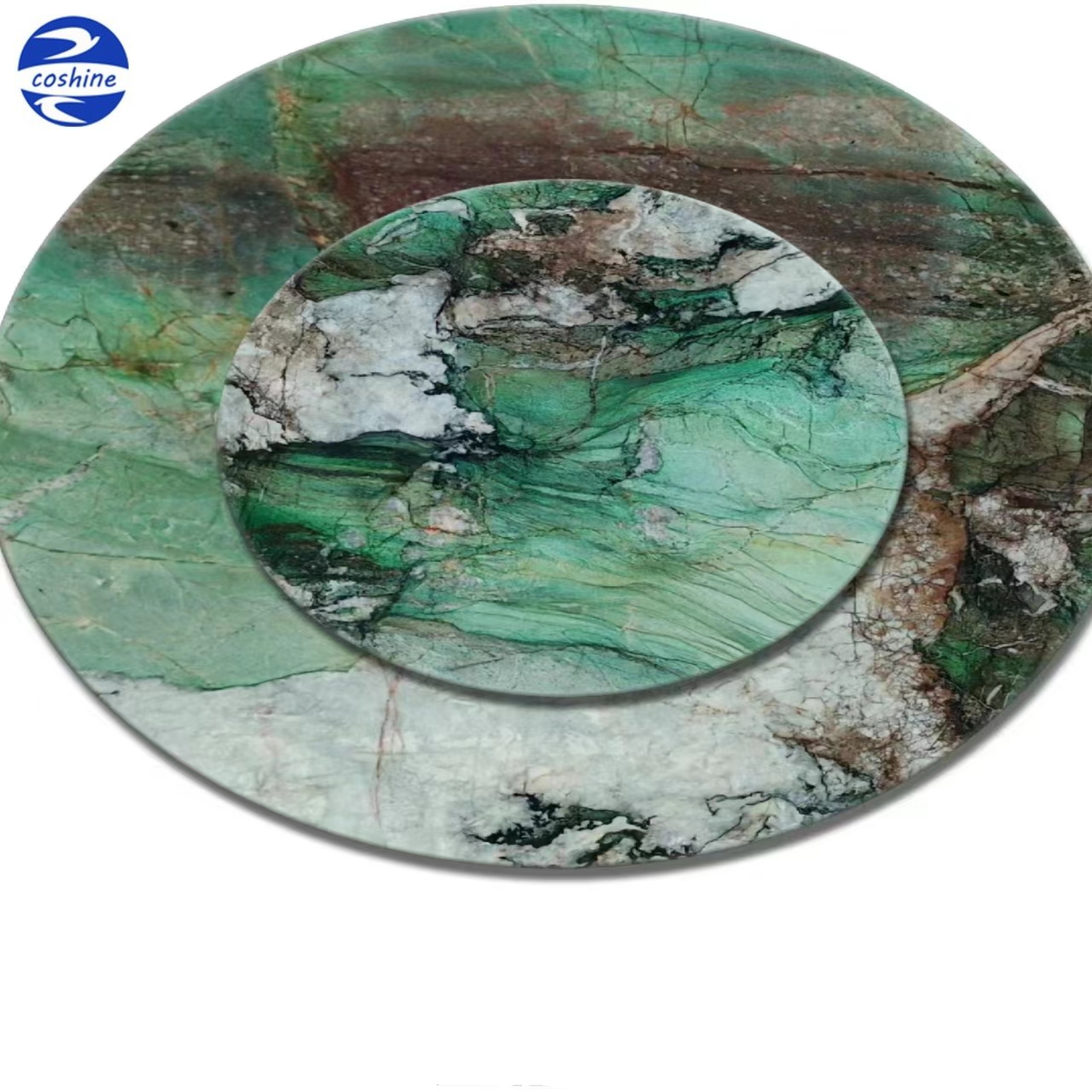 Brazil Luxury Green Quartzite Dining Table Top Fuchsite Crystal Quartzite Furniture Countertop Bathroom Vanity Top Wash Basin