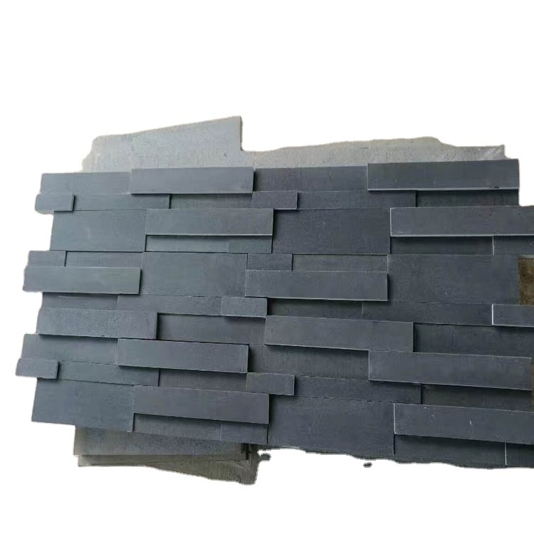 Wholesale Price Custom Natural Slate Black Basalt Culture Stone Veneer Panels Wall Stone For External Exterior Outdoor Wall