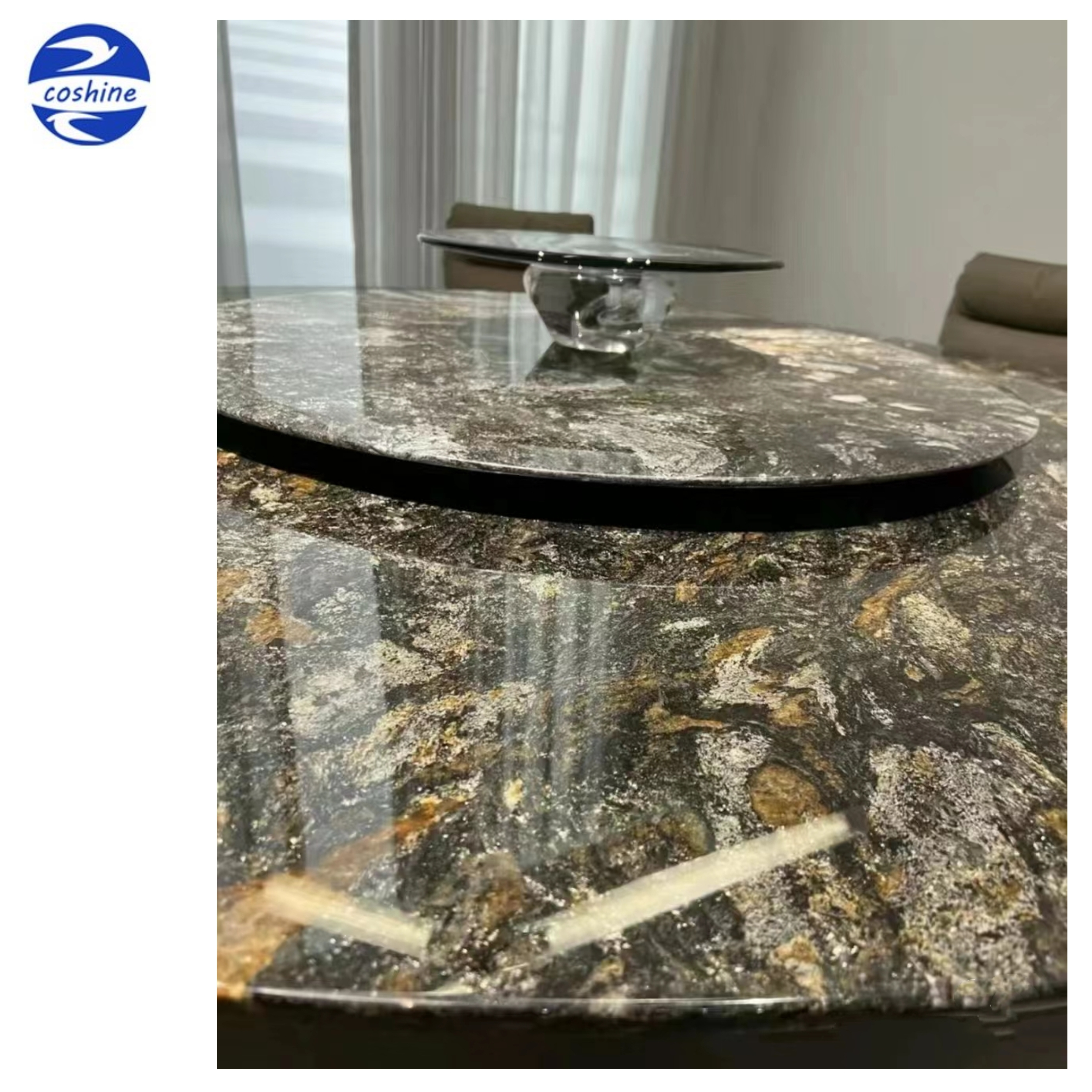 Platinum Diamond Granite Sparkling Dark Black Gold Granite Slab Home Hotel Project Wall Floor Tile Entryway Wall Decor Table Top