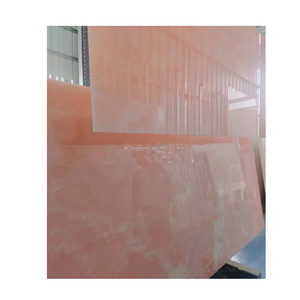 Luxury Pink Marble Fantasy Pink Onyx Backlit Onyx Translucent Stone Price Polished Pink Onyx Panel Floor Tile For Decoration