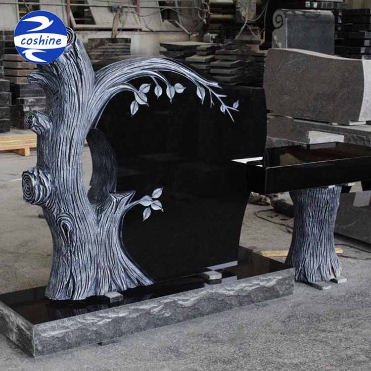 Modern Granite Tree Design Carving Monument Headstone