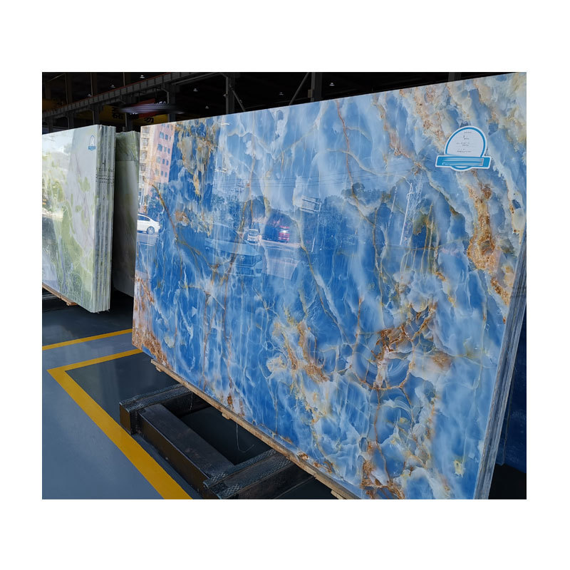 Natural Materials Blue Onyx Slab Marble Stone Slabs For bathroom Vanity Top