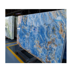 Natural Materials Blue Onyx Slab Marble Stone Slabs For bathroom Vanity Top