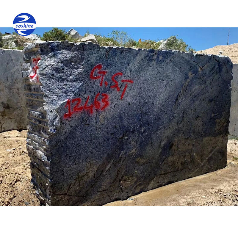 Wholesale macauba leathered blue ice louise stone ocean blue granite slab for countertops