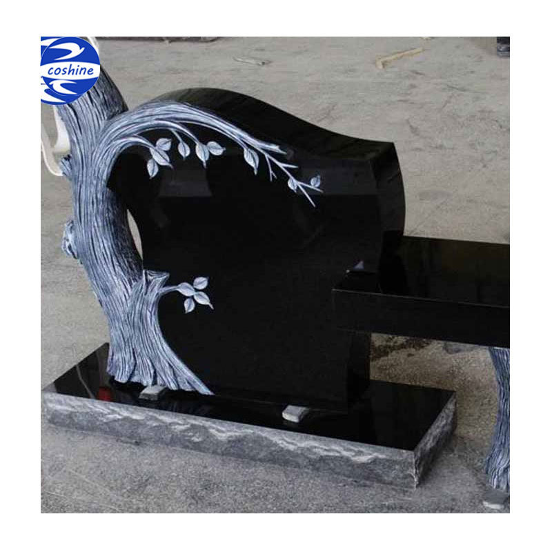 Modern Granite Tree Design Carving Monument Headstone