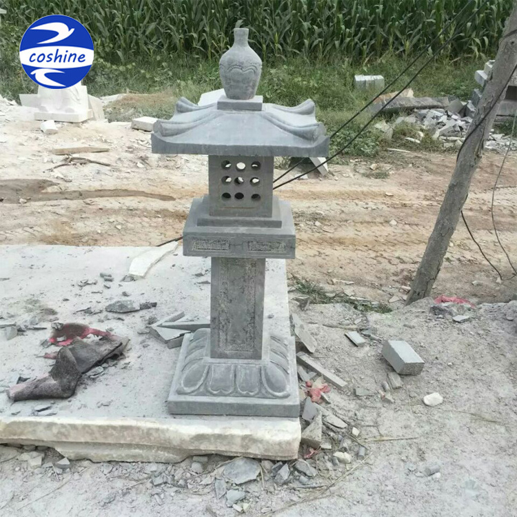 Outdoor Japanese Pagoda Granite Lanterns