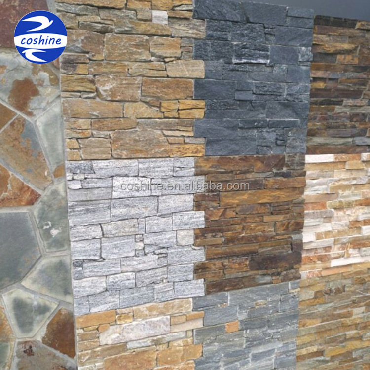 Exterior Wall Veneer Slate Stone Panels Natural Stone Tiles Wall Cladding Culture Stone