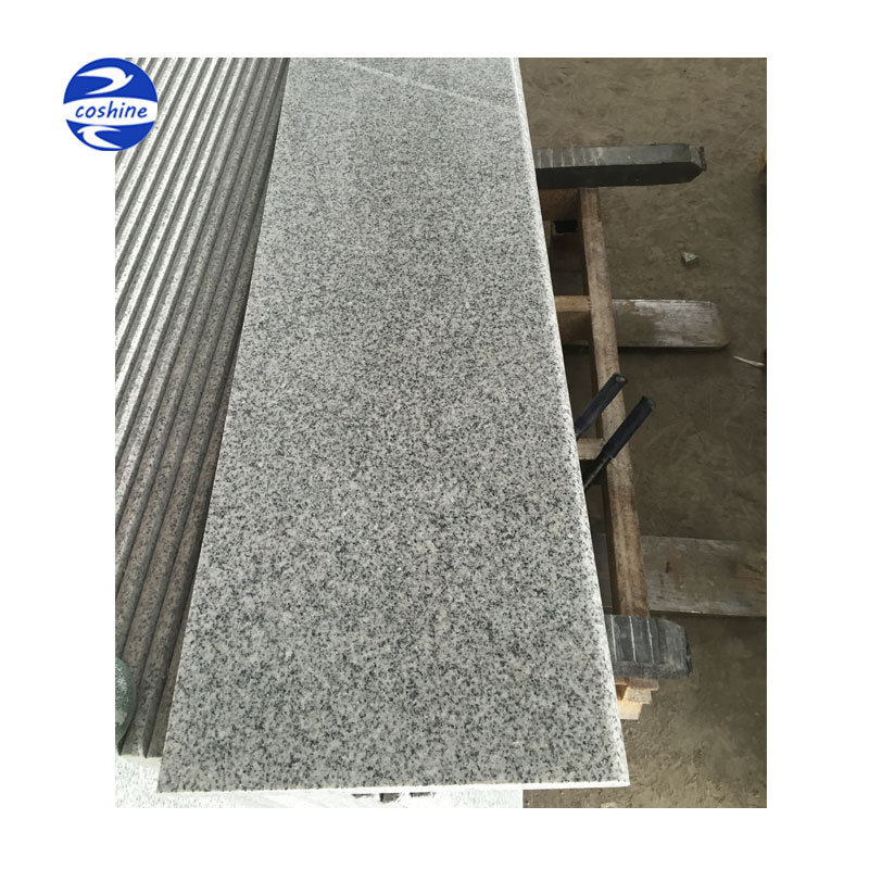 China G603 Light Grey Flamed Granite Paving Tile Outdoor Floor Granite Tile steps risers G603 white granite stairs