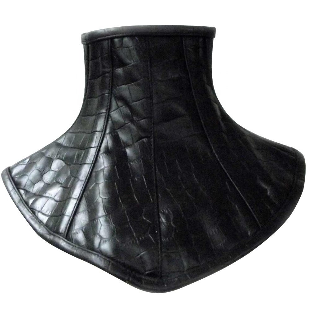 COSH CORSET Black Fancy PVC Neck Sexy Corset , Heavy Duty Fashion Wear Steel Boned Neck Corset Vendor From Pakistan