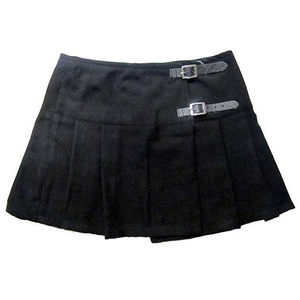 COSH KILTS High Quality Best Selling Women Black Cotton Mini Skirts Kilts 13' Inch Customized Fashion And Club Wear Kilts Vendor