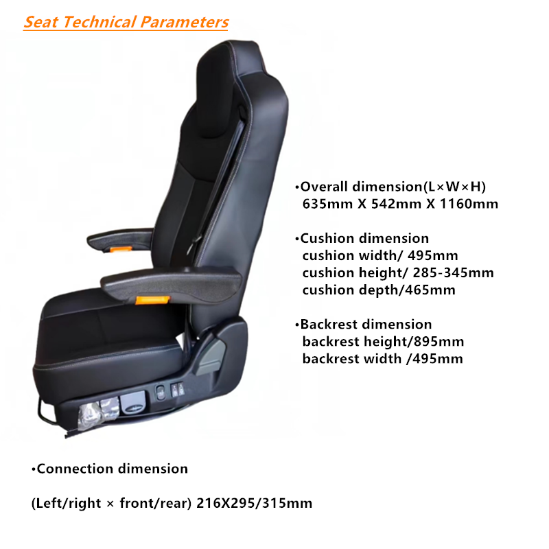 Auto Part Sprinter Van Air Ride Suspension Luxury Seat for Truck