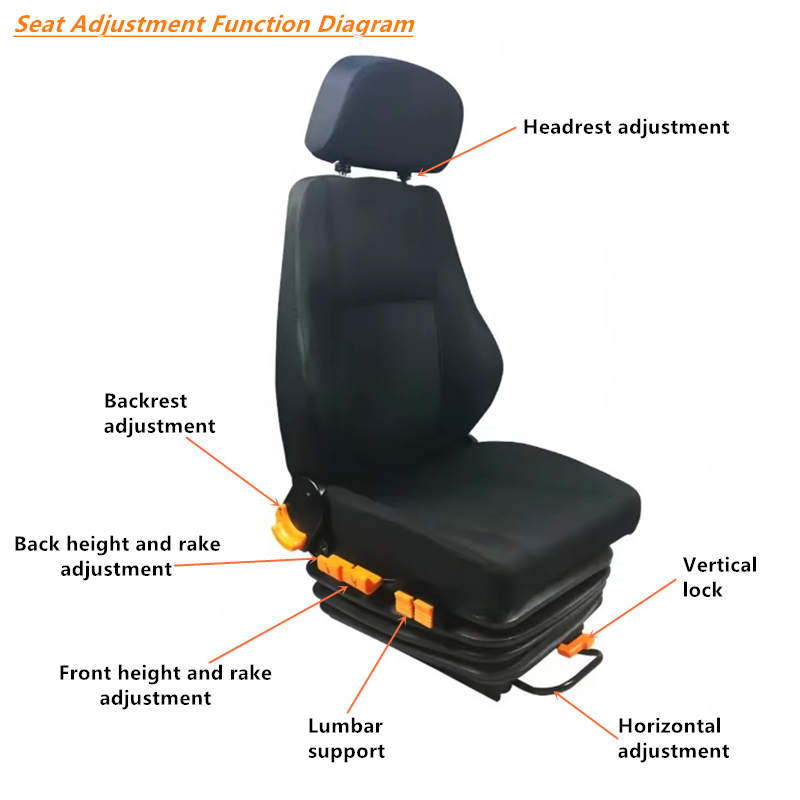 Truck Seat Bus Seat Driver Seating Luxury Pneumatic Suspension System Heavy Duty Air Suspension Freightliner SprinterSeat