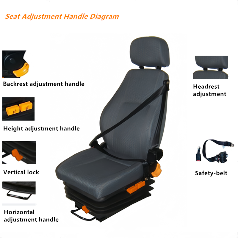 Isri Luxury Duty Truck Driver Air Suspension Seat General Seat For Volvo Bus&Truck