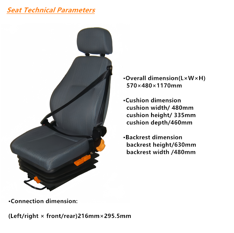 Isri Luxury Duty Truck Driver Air Suspension Seat General Seat For Volvo Bus&Truck