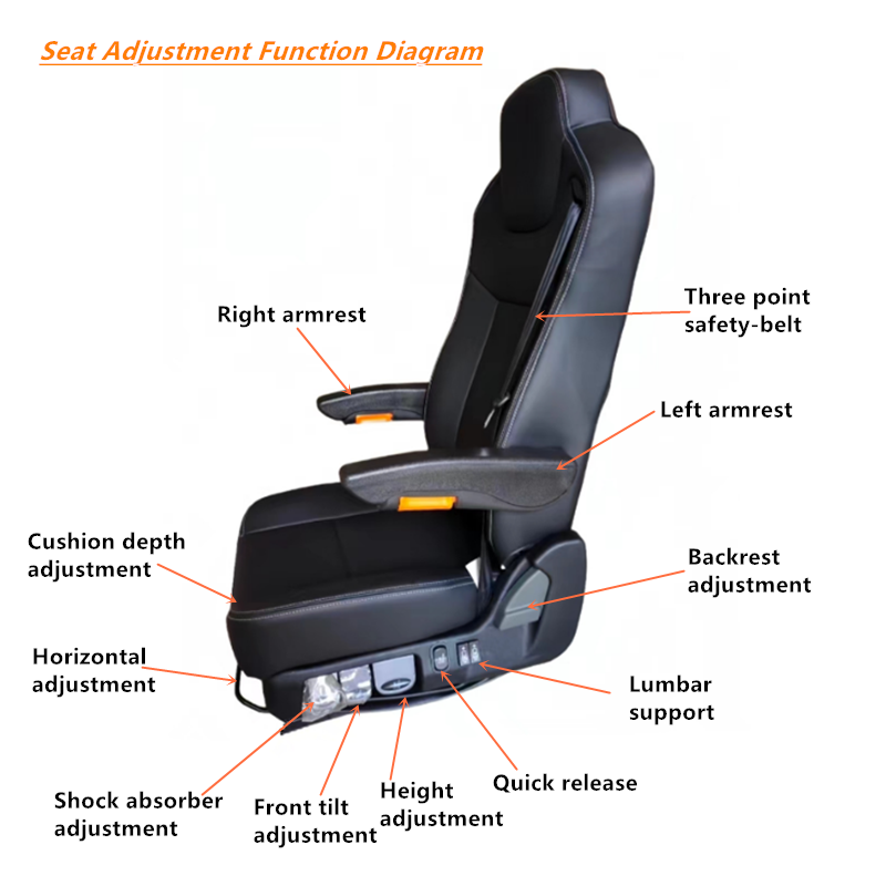 Auto Part Sprinter Van Air Ride Suspension Luxury Seat for Truck