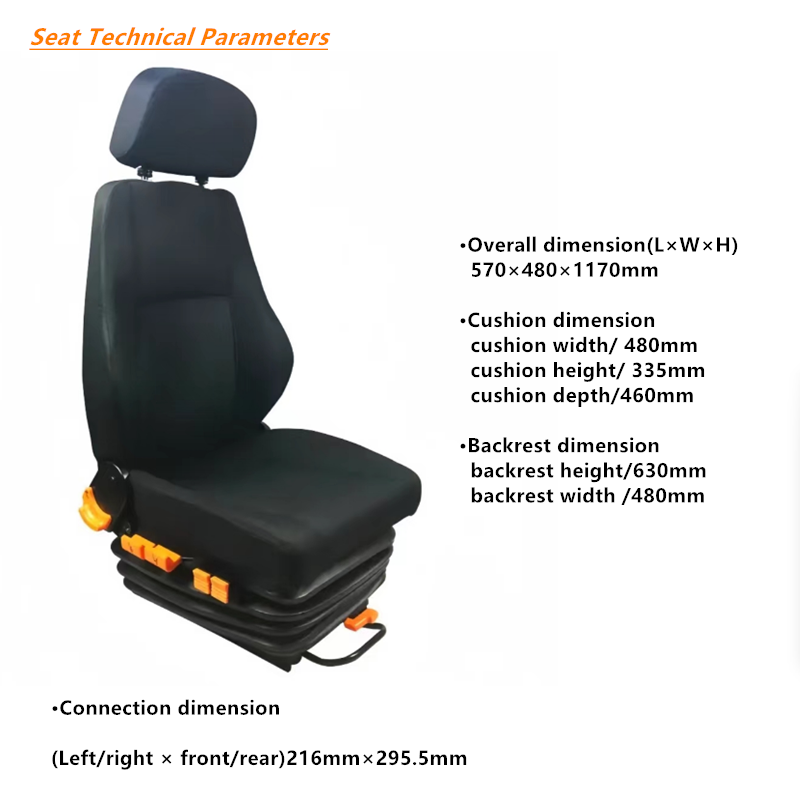 Truck Seat Bus Seat Driver Seating Luxury Pneumatic Suspension System Heavy Duty Air Suspension Freightliner SprinterSeat