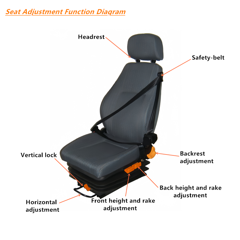 Isri Luxury Duty Truck Driver Air Suspension Seat General Seat For Volvo Bus&Truck