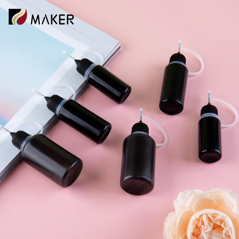 5ml 10ml 15ml 20ml 30ml Needle Tip Glue Bottle Applicator Diy Quilling Tool Precision Black Needle Bottle Squeeze Bottle