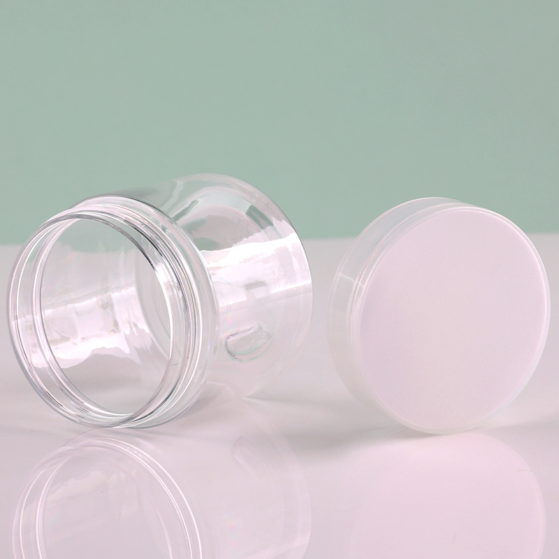 Wholesale Clear Cosmetic Cream Body Scrub Butter 15ml 30ml 80ml 100ml 120ml 500ml Food Grade PET Hemp Plastic Jars With Lids