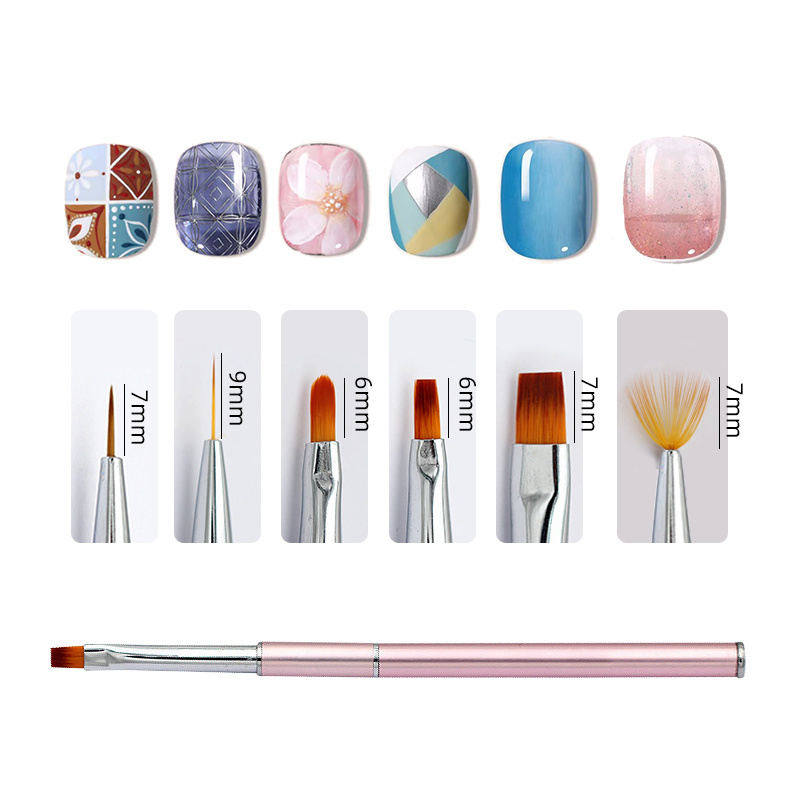 2023 New Color Christmas Best Small Nail Brush Best Brush On Nail Glue Liner Brush For nail art