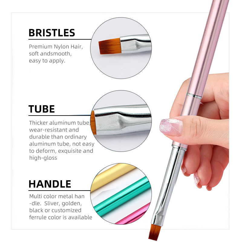 2023 New Color Christmas Best Small Nail Brush Best Brush On Nail Glue Liner Brush For nail art