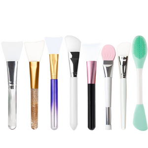 OEM ODM Custom Silicone White Face Cosmetic Brush Mask Applicator Makeup Brush for Mini Facial Mask Brush