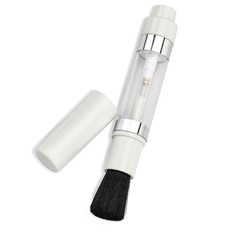 OEM Custom  Retractable Body Dispensing Refillable Powder brush Pump Dispenser Makeup Brush