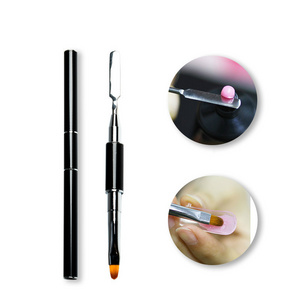 Double Head Nail Pen Take and Press Glue Embossed Nail Brush Lines Painting Pen Brushes UV Gel Polish Tips Brush