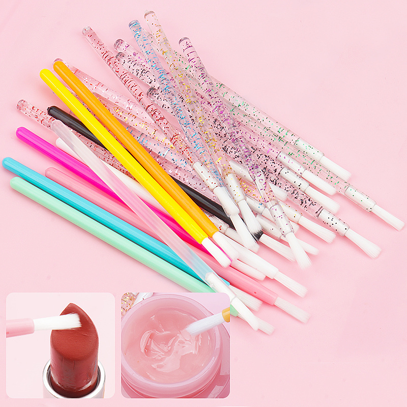 Soft Nylon hair Disposable Makeup Lip Brushes Nail Polish Brushes Cosmetic Lip Wands mini paint brushes set