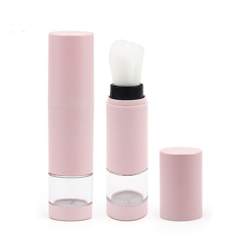 Black Factory oem Beauty cosmetic makeup Refillable Buffing Brush goat hair loose powder refillable brush