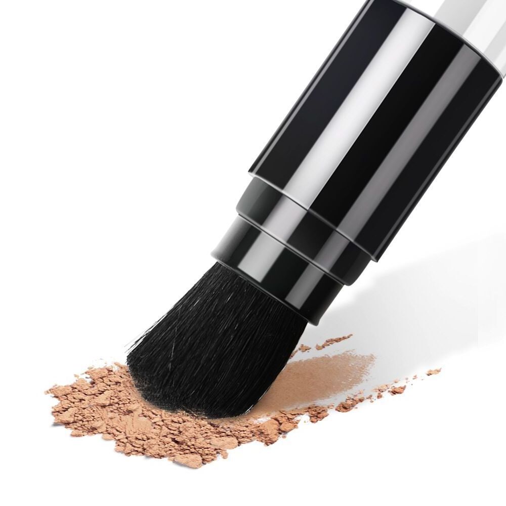 Black Factory oem Beauty cosmetic makeup Refillable Buffing Brush goat hair loose powder refillable brush