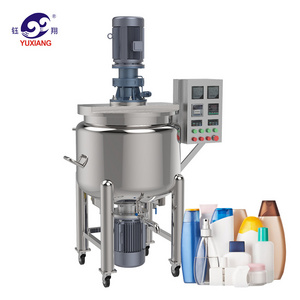 Electric Heated Stainless Steel Stirred Tank Jacketed Dish Washing Cosmetic Lotion Mixing Tank With Homogenizer