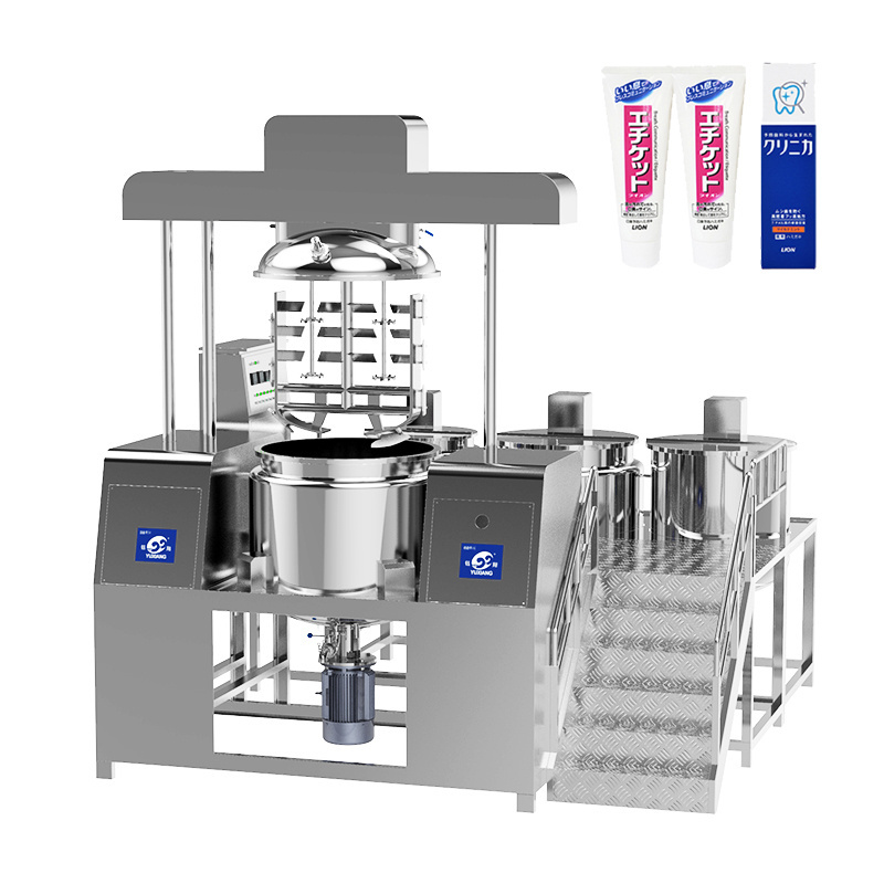 SUS316L Toothpaste Disperse Vacuum Homogenizer Mixer Making Machine Pump Gear Agitator Tank Production Line