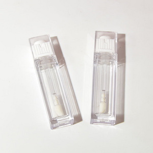 empty transparent pet container pet square lip gloss wand tube square plastic packaging for lipgloss lip gloss