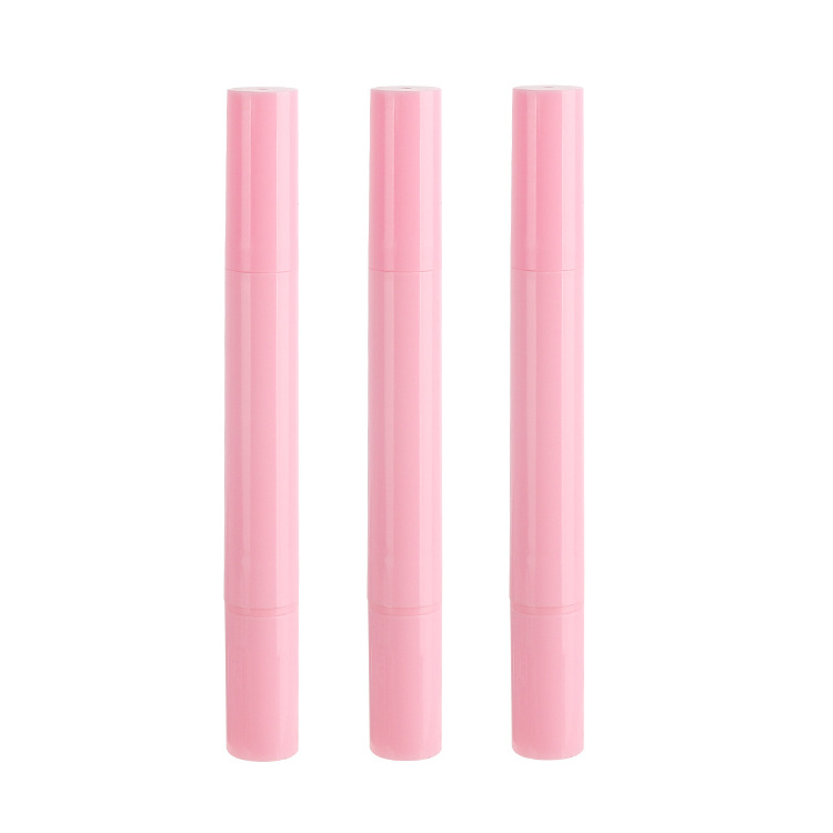 Customize color plastic tube cosmetic lip gloss brilliant pen packaging shell Makeup eyeliner glue pen eyeliner stamp