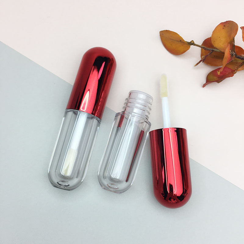 2024 popular full clear lip gloss tube customized tinted candy transparent lipgloss container packaging with wand