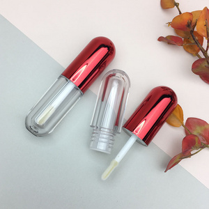 2024 popular full clear lip gloss tube customized tinted candy transparent lipgloss container packaging with wand