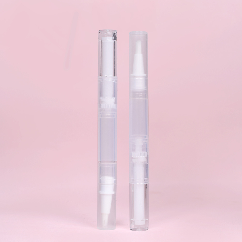 Custom Label Clear Black Pink Cosmetic Twist Pen Packaging Container 2Ml Plastic Nail Oil Tube Cuticle Oil Pen