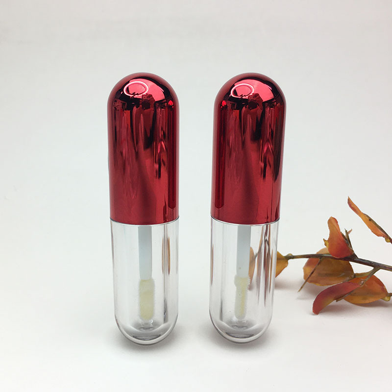 2024 popular full clear lip gloss tube customized tinted candy transparent lipgloss container packaging with wand