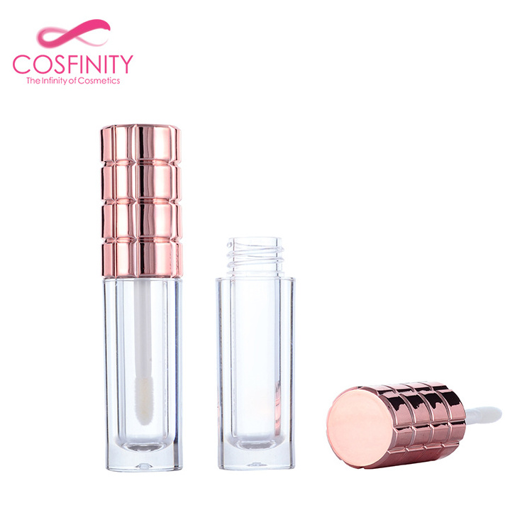 Cosfinity new transparent pink glass empty mascara tube, wholesale mascara packaging tube bottles