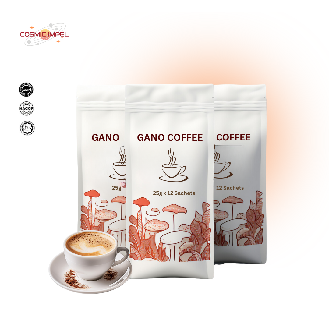 Malaysia Manufacturer High Quality 3 in 1 Instant Ganoderma Coffee for Energy Boost Cafe Reishi Mushroom  Convenience Packet